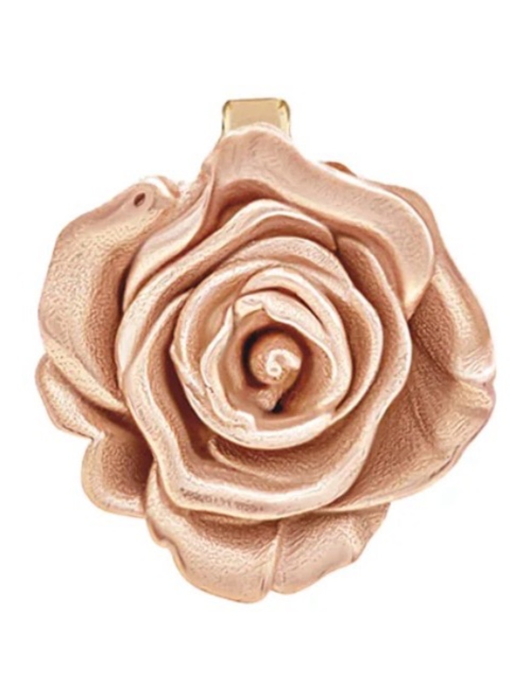 Rose-Shaped Clip Ring in Rose Gold - Women's Accessory